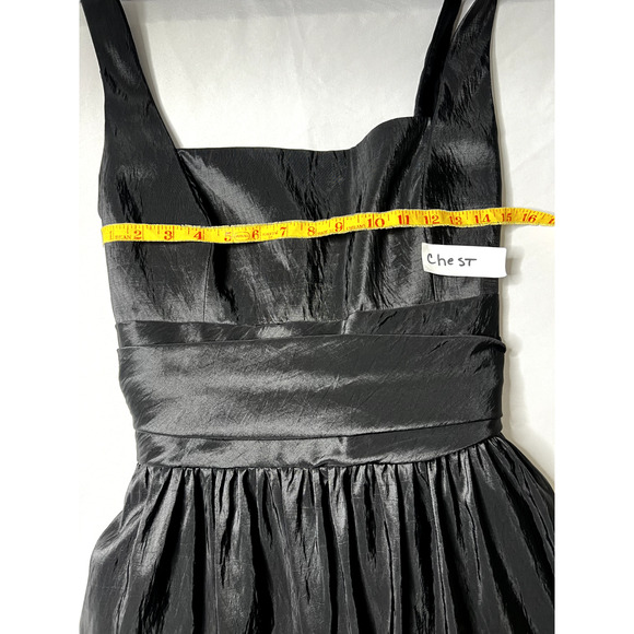 After Six Gown Womens Sz 14 Black Tan Taffeta Bodice Cocktail Sleeveless Dress - Picture 5 of 10